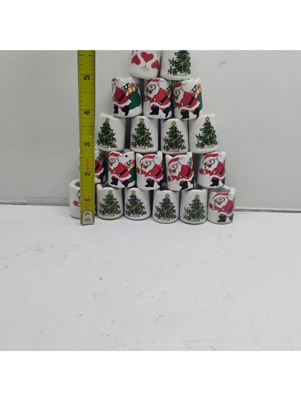 Vtg Lot of 20 Mini German Ceramic Porcelain Miniature Candle Holders Christmas